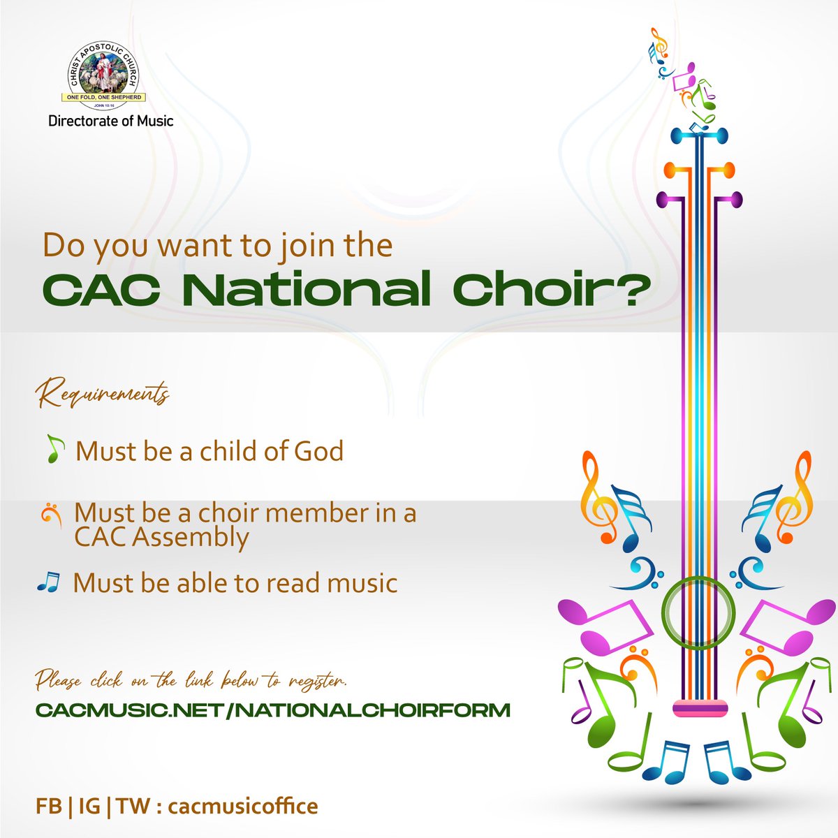 CACMusicOffice's tweet photo. CAC National Choir - Call for Volunteers - https://t.co/qGrOBOHBeJ https://t.co/oApB5W3BzW
