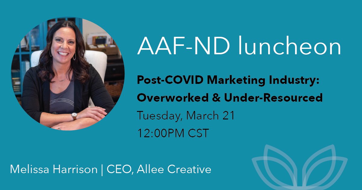 Looking forward to a candid discussion with American Advertising Federation of North Dakota (@AAFND) today and providing resources for how to be amazing at our jobs while setting boundaries for balance. 