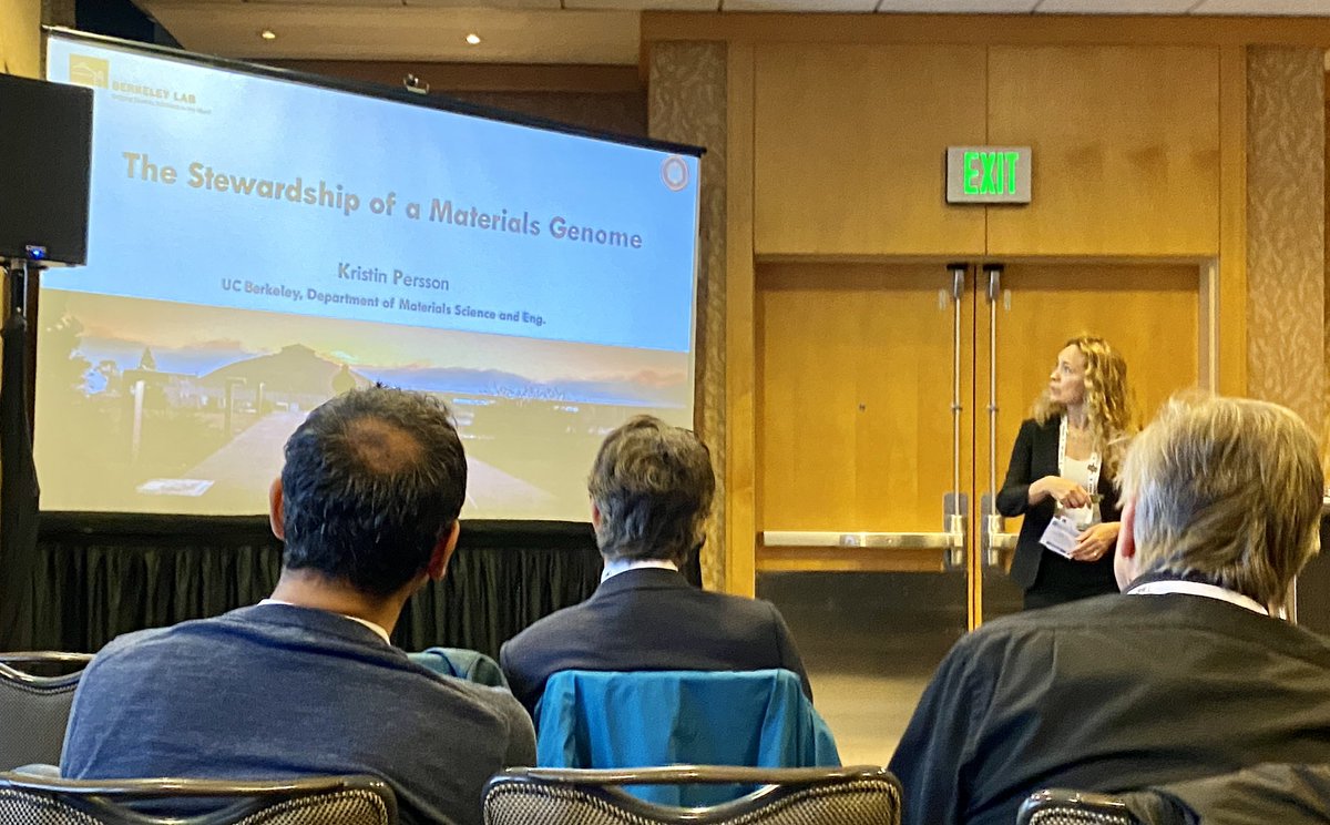 Excited to hear <a href="/KPatBerkeley/">Kristin Persson</a> at Day 3 of #TMSAnnual  #materials #conference