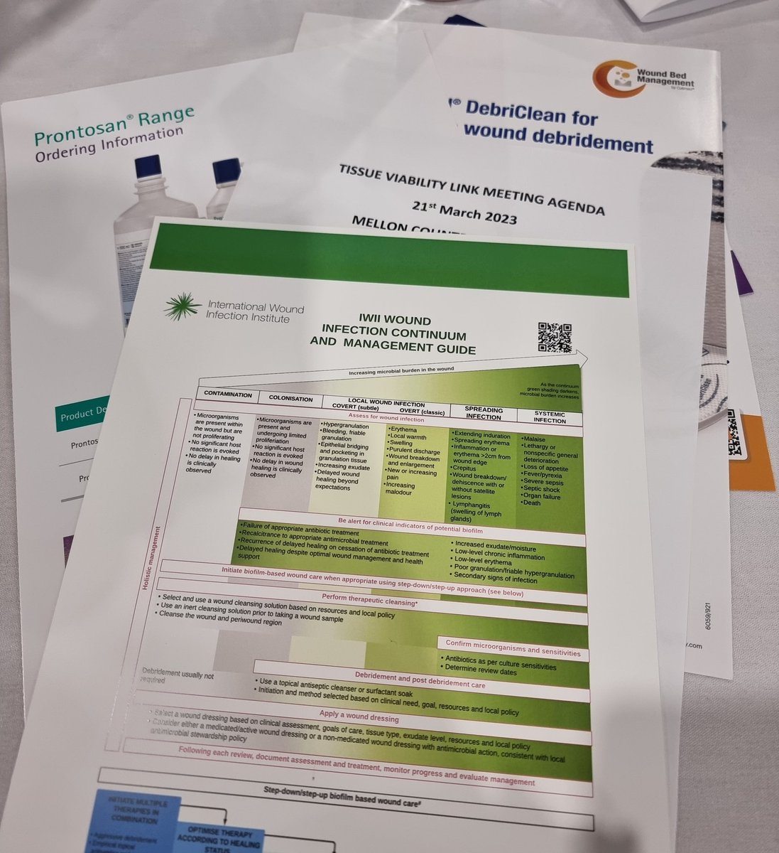 FionaMcCauley4's tweet photo. Great day at the TVN link meeting! Thank you to @Kateomoran &amp; team for organising such an informative session &amp; to all the amazing reps for their training &amp; goodies 👏 @noellamdn @karima_gray @WesternHSCTrust #tissueviability #freebies #pressurecare #woundcare #emergencynursing https://t.co/dmk15YcDvi