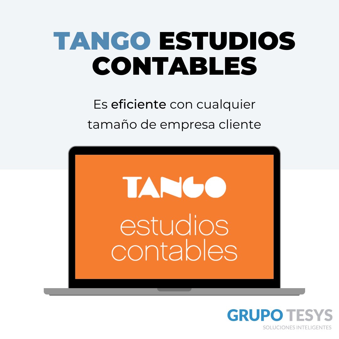 GrupoTesys's tweet image. 🔈 ¡CONOCÉ TANGO ESTUDIOS CONTABLES!

💡 Es la solución para tu estudio contable. Desarrollado para facilitar y potenciar el trabajo del contador cualquiera.

Conocé más:
📞 011-5352-5230 📱011-5731-0994

#GrupoTesys #TangoGestion #TangoSoftware #Tango #ERP #Software #Pymes