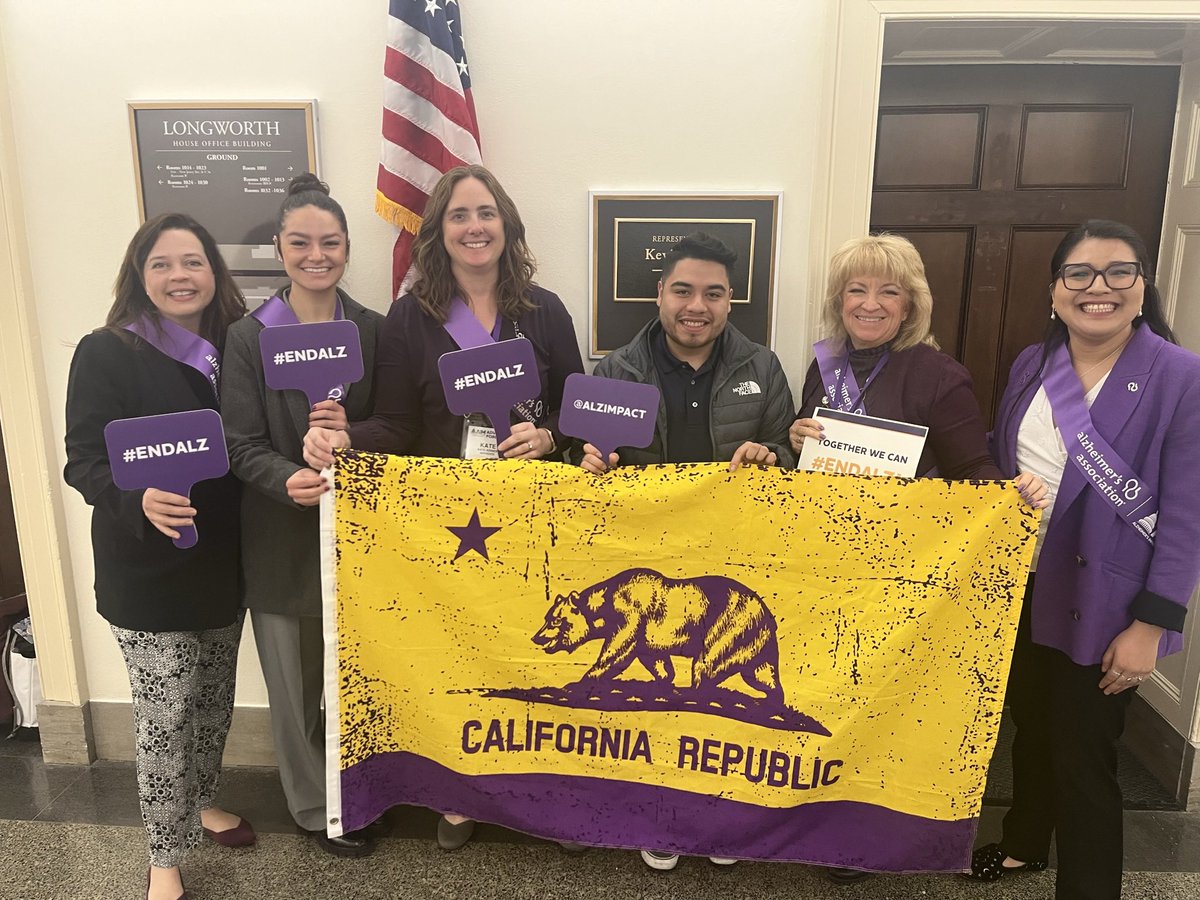 k8kriner's tweet photo. Thank you Anthony @KevinKileyCA’s office for your time and sharing your own connection to #Alzheimers #moretime #accessnow #ENDALZ 💜 https://t.co/lGoFEyaYp4
