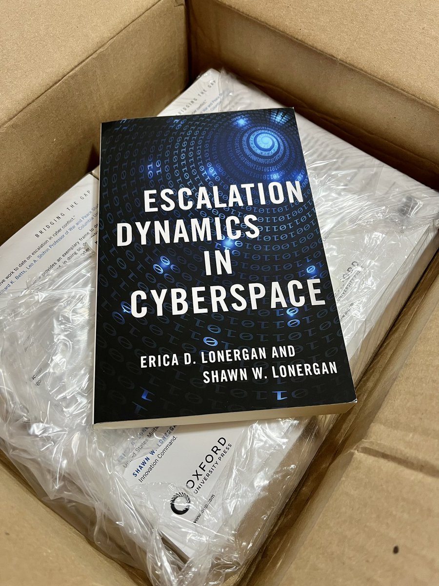Erica (Borghard) Lonergan (@eborghard) on Twitter photo <a href="/Shawn_Lonergan/">Shawn Lonergan</a> & I are excited to share that our first book, Escalation Dynamics in Cyberspace, is out w/ the <a href="/BtGProjectDC/">Bridging the Gap</a> series at OUP! We are so grateful to the mentors and colleagues who supported us along the way. More to come soon! <a href="/ColumbiaSIPA/">Columbia | SIPA</a> <a href="/SIPAcyber/">SIPA Cyber</a> <a href="/ArmyCyberInst/">Army Cyber Institute</a> <a href="/Shawn_Lonergan/">Shawn Lonergan</a> & I are excited to share that our first book, Escalation Dynamics in Cyberspace, is out w/ the <a href="/BtGProjectDC/">Bridging the Gap</a> series at OUP! We are so grateful to the mentors and colleagues who supported us along the way. More to come soon! <a href="/ColumbiaSIPA/">Columbia | SIPA</a> <a href="/SIPAcyber/">SIPA Cyber</a> <a href="/ArmyCyberInst/">Army Cyber Institute</a>