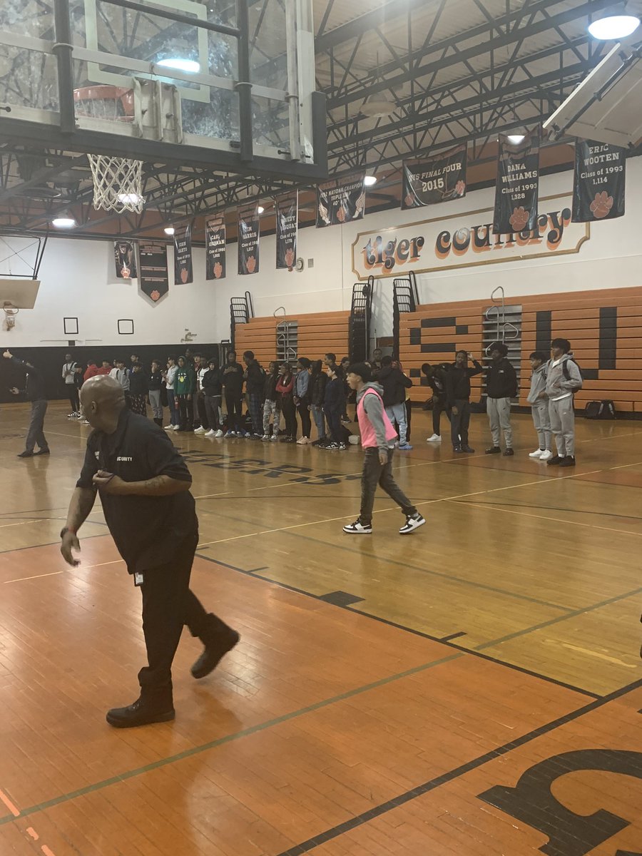 During my visit to Spring Valley High School today, Principal Pinel brought me to the gym to see the “March Madness” basketball activity. This was great for the students to have great time while relieving stress. Sometimes kids just need to have fun!