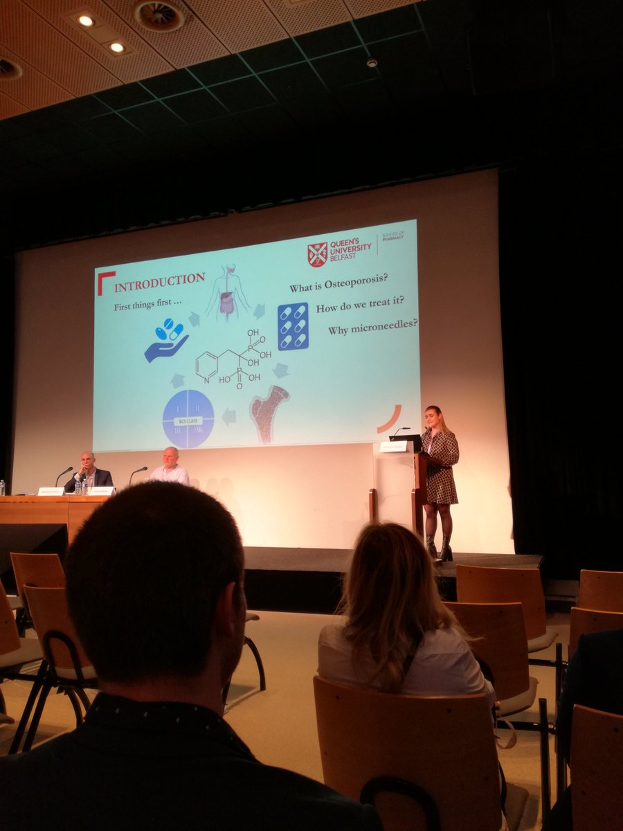 Ryan Donnelly (@ryanfdonnelly) on Twitter photo Great talk from Anastasia Ripolin <a href="/AnaRipolin/">Anastasia Ripolin</a> from our Group just now at the 4th European Conference on Pharmaceutics, describing how microneedles can effectively deliver osteoporosis drugs! <a href="/pharmacyatQUB/">QUB Pharmacy School</a> <a href="/CRS_FG_SkinMuco/">CRS Focus Group - Skin and Mucosal Delivery</a> #lovequb <a href="/APS_PharmSci/">Academy of Pharmaceutical Sciences</a> Great talk from Anastasia Ripolin <a href="/AnaRipolin/">Anastasia Ripolin</a> from our Group just now at the 4th European Conference on Pharmaceutics, describing how microneedles can effectively deliver osteoporosis drugs! <a href="/pharmacyatQUB/">QUB Pharmacy School</a> <a href="/CRS_FG_SkinMuco/">CRS Focus Group - Skin and Mucosal Delivery</a> #lovequb <a href="/APS_PharmSci/">Academy of Pharmaceutical Sciences</a>
