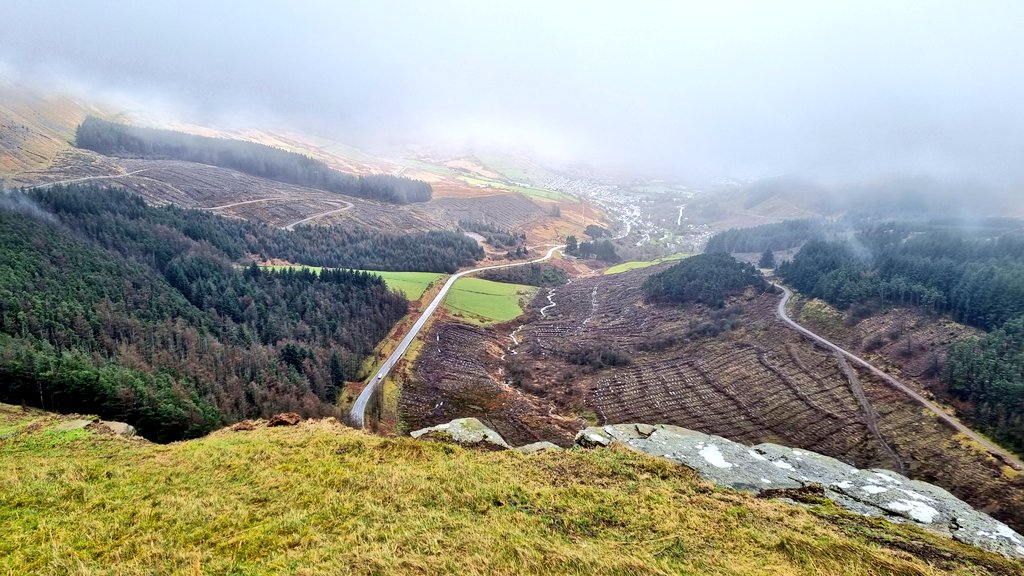 Well our walk today was not the best weather wise, raining  and very windy but 12 of us silly buggers braved it #rhonddavalley