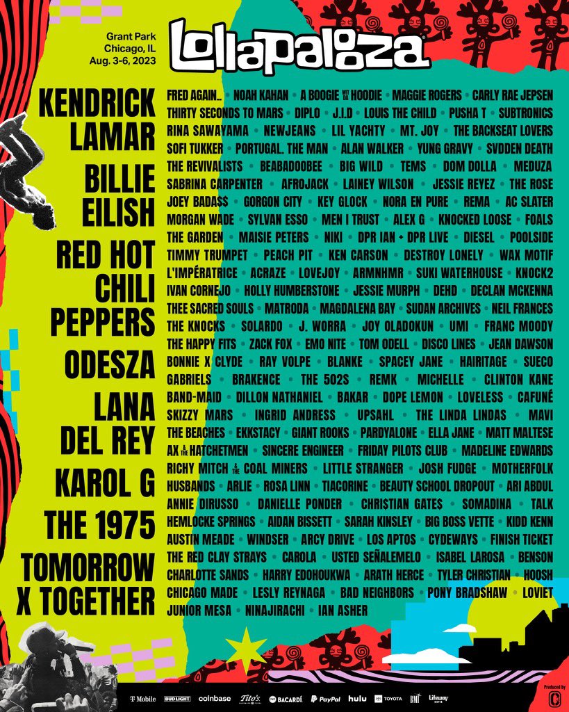 LOLLAPALOOZA. I CAN’T BELIEVE I’M EVEN WRITING THIS RN. IDK HOW WE GOT HERE, BUT I’M SO DAMN GRATEFUL. THIS IS A DREAM COME TRUE. SEE YOU IN AUGUST CHICAGO ❤️