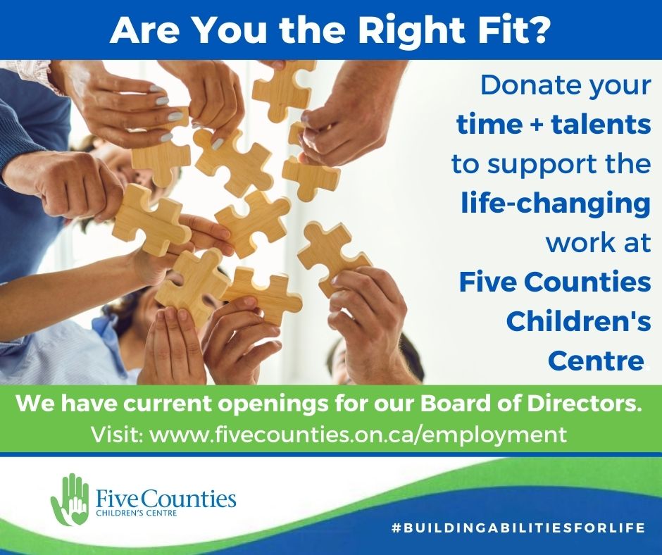 Bored of the same old thing? We’d love to have you ‘on board’ our volunteer Board of Directors to provide ideas, input and support for Five Counties. Help make a difference in your community! 

Nominations are due by March 31. Find full details here:

▶️ fivecounties.on.ca/board-of-direc…