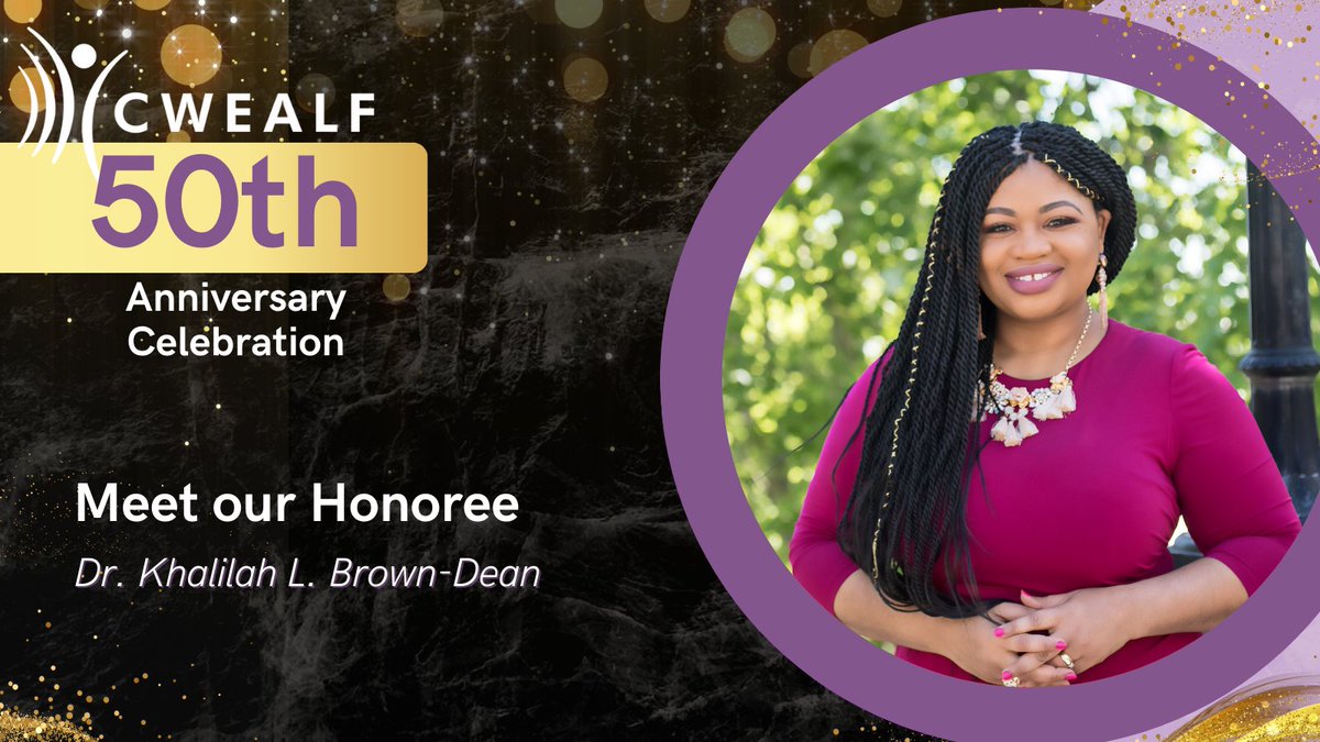 We’re thrilled to announce the first-ever Constance Baker Motley Award to be presented to Dr. Khalilah L. Brown-Dean <a href="/KBDPHD/">DR. BROWN-DEAN</a> at CWEALF’s 50th Anniversary Celebration on April 29, 2023! Learn more &amp; purchase your ticket at cwealf.org/events🎉