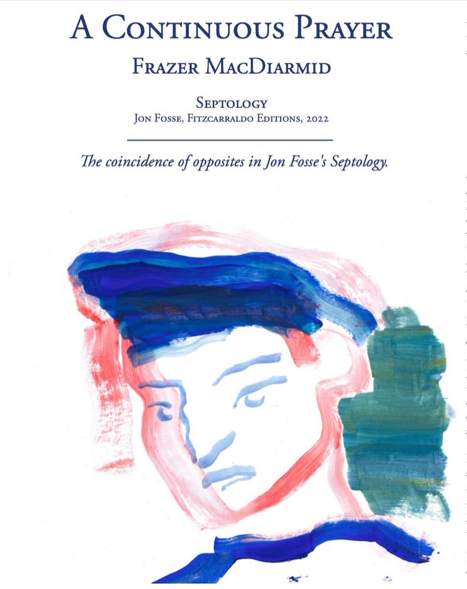 OxReviewofBooks's tweet photo. IN REVIEW: 'A Continuous Prayer' by Frazer MacDiarmid

The coincidence of opposites in Jon Fosse's Septology (@FitzcarraldoEds) 

Art: 'Man in the Hat' by Iris Bowdler https://t.co/Kcyz68fOMH