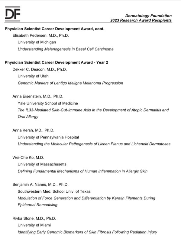 Thanks <a href="/dermfoundation/">Derm Foundation</a> for the continued support as we study how #melanoma develops and progresses! <a href="/huntsmancancer/">Huntsman Cancer Institute</a> <a href="/UtahDerm/">University of Utah Derm Residency</a> <a href="/RobertJudsonTo1/">Robert Judson-Torres</a>