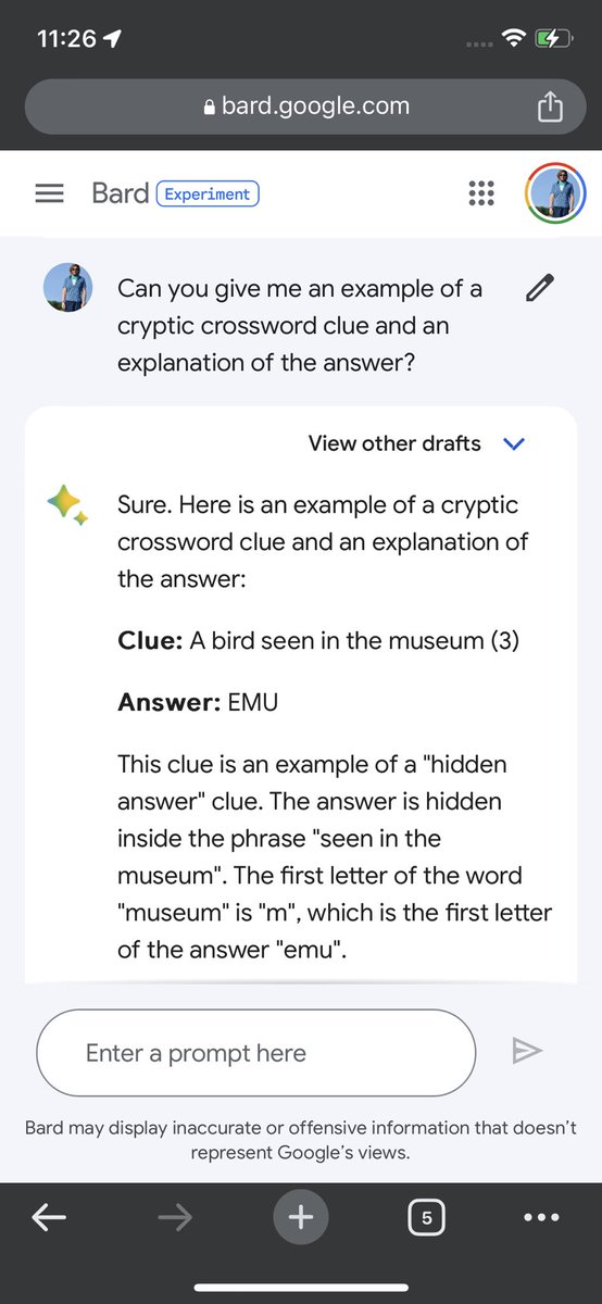 A bird seen in the museum (3) #bard #crypticcrossword
