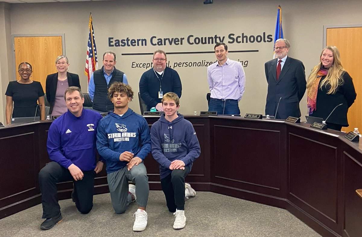 E Carver Co Schools (@isd112) on Twitter photo At Monday's school board meeting, winter student-athletes were recognized for their state tournament accomplishments. Teams represented were <a href="/StormHawksSwimD/">StormHawks Swim/Dive</a>, <a href="/StormHawksWrest/">StormHawks Wrestling</a>, <a href="/ChaskaDanceTeam/">Chaska Dance Team</a>, and <a href="/ChanChaskaSki/">Chan Chaska Alpine</a>.
To view the presentation: docs.google.com/presentation/d… At Monday's school board meeting, winter student-athletes were recognized for their state tournament accomplishments. Teams represented were <a href="/StormHawksSwimD/">StormHawks Swim/Dive</a>, <a href="/StormHawksWrest/">StormHawks Wrestling</a>, <a href="/ChaskaDanceTeam/">Chaska Dance Team</a>, and <a href="/ChanChaskaSki/">Chan Chaska Alpine</a>.
To view the presentation: docs.google.com/presentation/d…
