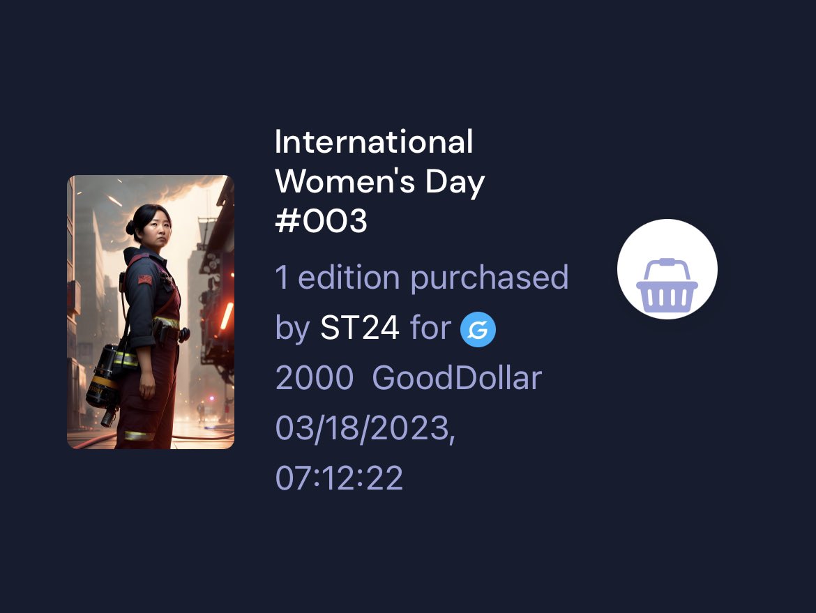 ItsameSalva's tweet photo. Thanks @baoduy2412 for your continuous support to this cause!
I’ll be gathering funds until March 29th!
All the G$ obtained from these sales will be donated to all @gooddollarorg sponsored #crypto4her projects 😊 https://t.co/ftxsxaVmId