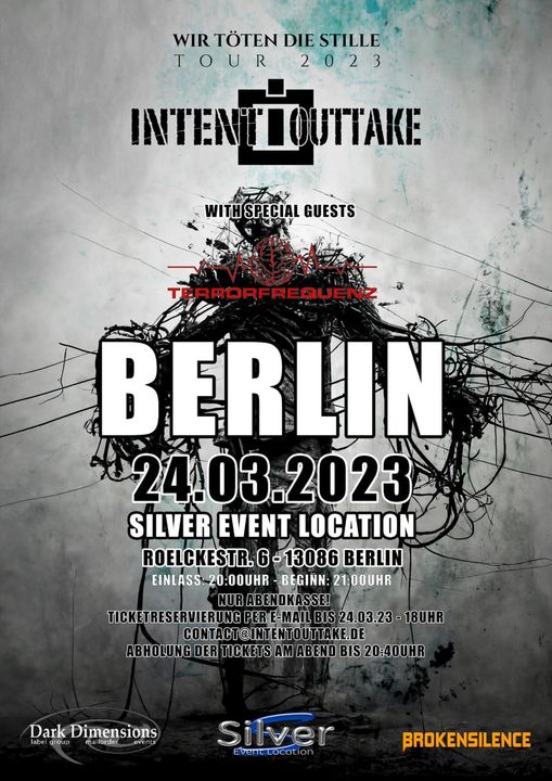 DarkDimensions's tweet photo. Intent:Outtake - Live in Berlin

Ticketreservierung: contact@intentouttake.de

#IntentOuttake https://t.co/oGqzRgT4G3