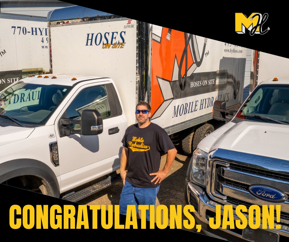 This week, we wish to congratulate Jason on his 5-year work anniversary with Mobile Hydraulics! 

Jason's hard work and dedication have made our company a better place and we want to honor and celebrate him for his accomplishments.