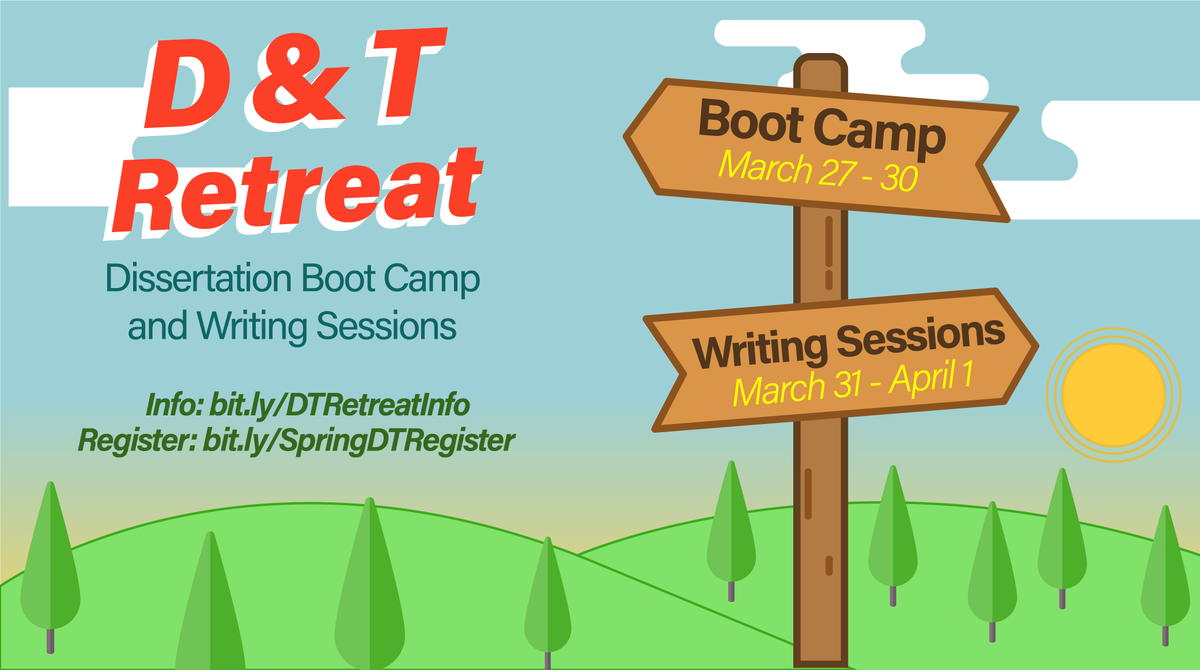 It's that time of year! Dissertation and thesis writers—join the D&amp;T Retreat for support with your research and writing. Learn more about the sessions at bit.ly/DTRetreatInfo and register at bit.ly/SpringDTRegist…. @FSUGS <a href="/FSU_PIE/">FSU Program for Instructional Excellence</a> <a href="/FSUFaculty/">FSU Faculty</a>