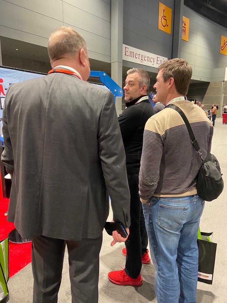 Konecranes's tweet photo. The Konecranes US sales force are at full speed at the Promat 2023 show in Chicago! Visit us by 23.3. at booth number #S154 to talk about the new era of efficient, safe & sustainable container storage. Read more about our offer👉 https://t.co/nXyqbxeJFg
#konecranes #ports https://t.co/Ox3rtlQaFl