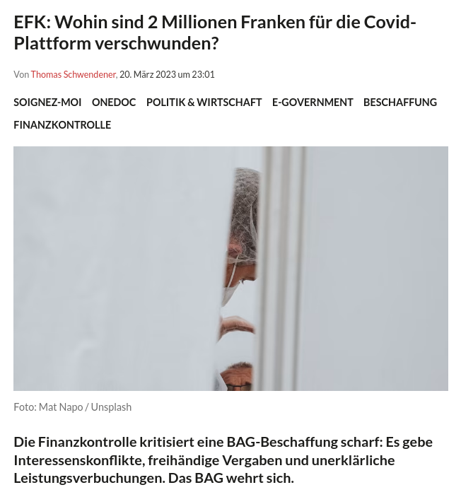 barbouillech's tweet photo. #CoronaInfoCH

Es gibt/gab Millionen von Franken für Covid-
➡ -App: https://t.co/tMuTo4AfYq
➡ -Dashboard: https://t.co/TceUG6vK1s 🧵
➡ -Kommunikation: https://t.co/casCkc83Xl 🧵

Jetzt sind weitere Millionen... verschwunden. Für nichts.
➡https://t.co/9VgoETdOXg (@inside_it) https://t.co/r3xGjIWKco