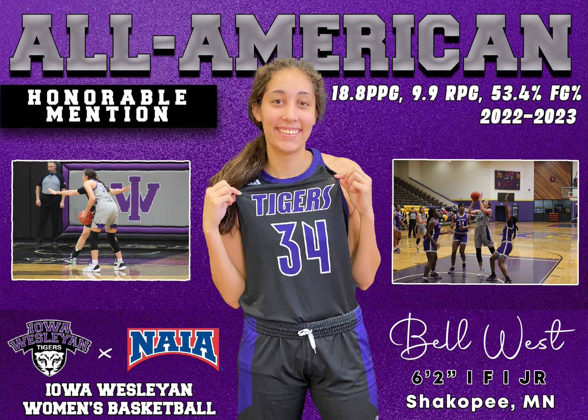 IWTigersWBB's tweet photo. 𝐀𝐥𝐥-𝐀𝐦𝐞𝐫𝐢𝐜𝐚𝐧 🤩

Congrats to Bell West &amp; Kyla Moore on earning All-American status! #WeAreIW https://t.co/XgkFm946yA
