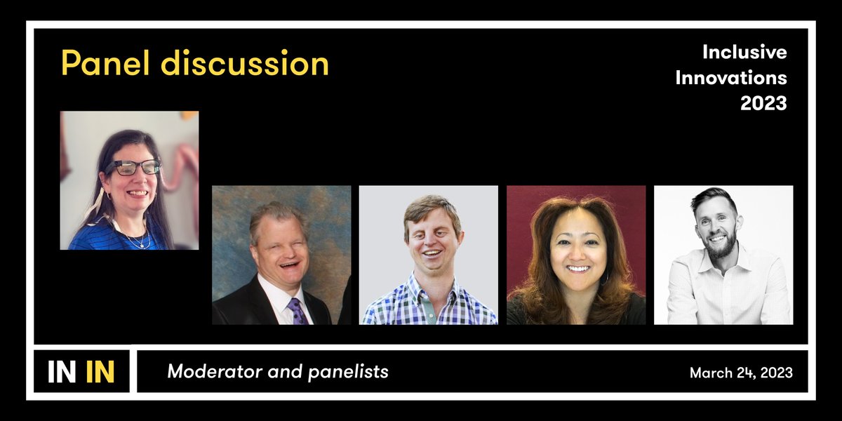 We are thrilled to announce our panelists for Inclusive Innovations where they will talk about the future of workplace accessibility and happiness. If inclusivity is important to you, register today: eventbrite.com/e/inclusive-in… <a href="/MarvinBenedict/">Marvin Benedict</a> <a href="/VibrantVoice/">Tucker Carlson Today</a> <a href="/hobywedler/">Dr. Hoby</a> <a href="/answerfinder/">Vicky C</a>