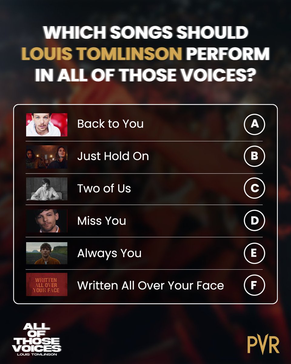 Which iconic #LouisTomlinson songs should definitely be a part of #AllOfThoseVoices, according to you? Comment and let us know. 

Releasing at #PVR on 22nd March’23. 
Book Now: cutt.ly/BZYqlf5

#Directioners #LimitedTimeOnly #Louies #LouiesOfIndia #PVRPictures