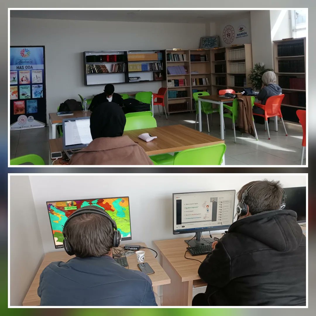 Gençlerimiz için; sınavlara hazırlanma, kitap okuma ve ders çalışma gibi  ortamlar sunarak her türlü desteği vermeye devam ediyoruz 👍🏼