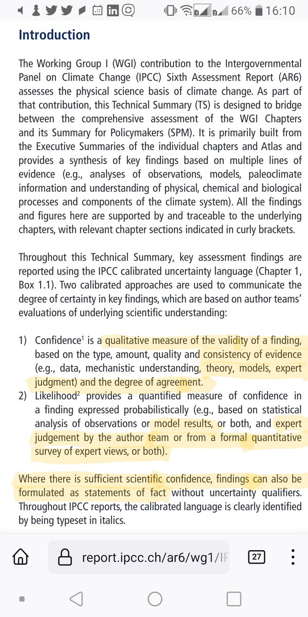 goldpillgermany's tweet image. @GadSaad regarding climate frauds AR6/WG1/TS Introduction

The ipcc literally uses theory and expert judgment as evidence for their "findings". #circularReasoning

And if they agree enough on the selected opinions they call it facts.
#AlternativeFacts
#SapereAude