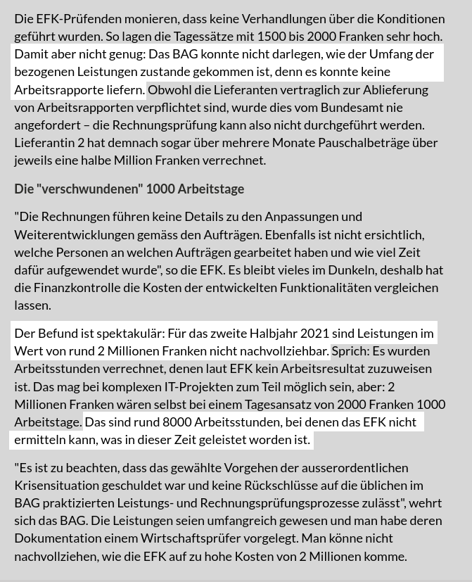 barbouillech's tweet photo. #CoronaInfoCH

Es gibt/gab Millionen von Franken für Covid-
➡ -App: https://t.co/tMuTo4AfYq
➡ -Dashboard: https://t.co/TceUG6vK1s 🧵
➡ -Kommunikation: https://t.co/casCkc83Xl 🧵

Jetzt sind weitere Millionen... verschwunden. Für nichts.
➡https://t.co/9VgoETdOXg (@inside_it) https://t.co/r3xGjIWKco