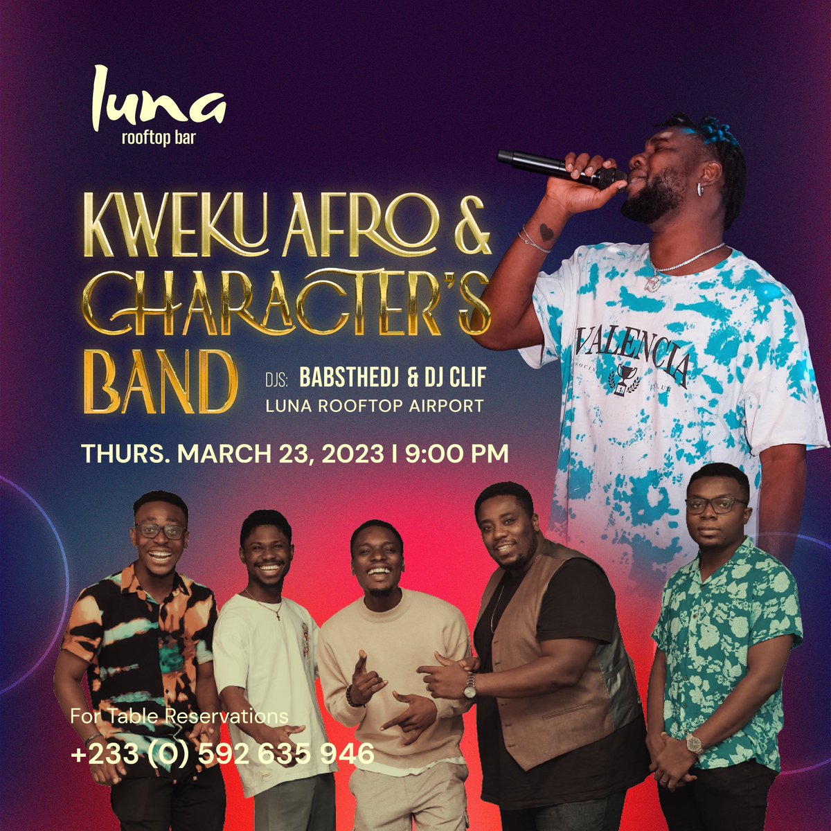 It’s about to go down! Thursday, here we come!😍

#lunarooftop #rooftopbar #nightlife #accra #ghana