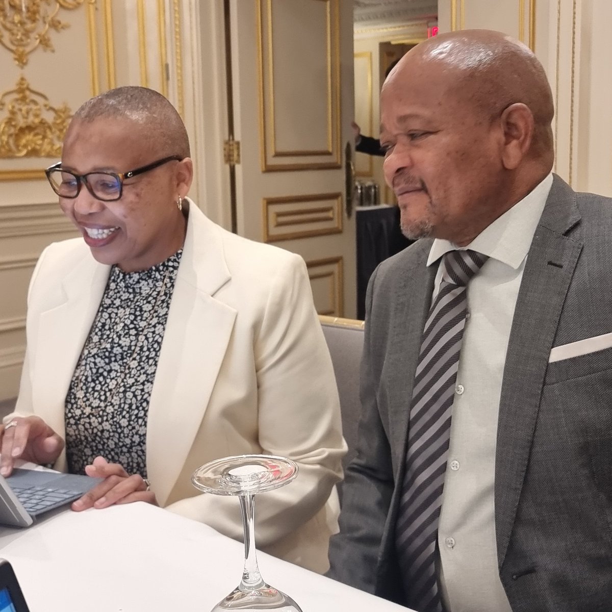 Arrived in New York; currently in a briefing session with Ambassador Joyini, Deputy Permanent Representative Ambassador Mabongo as well as the officials from <a href="/DWS_RSA/">Water&SanitationRSA</a> led by the Director-General,  Dr Sean Phillips.