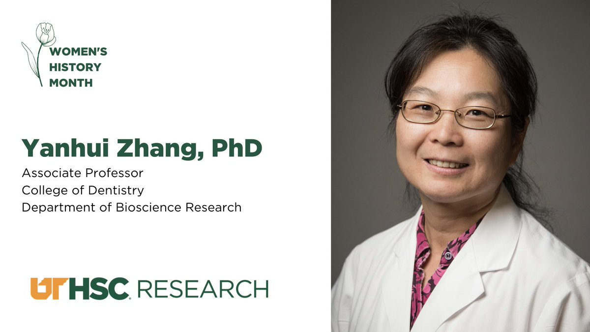Who says girls can’t love science too? “I love science because scientific discoveries are exciting, objective, and reproducible,” says @uthsc College of Dentistry’s Yanhui Zhang, PhD. Dr. Zhang’s research focuses on oral health.