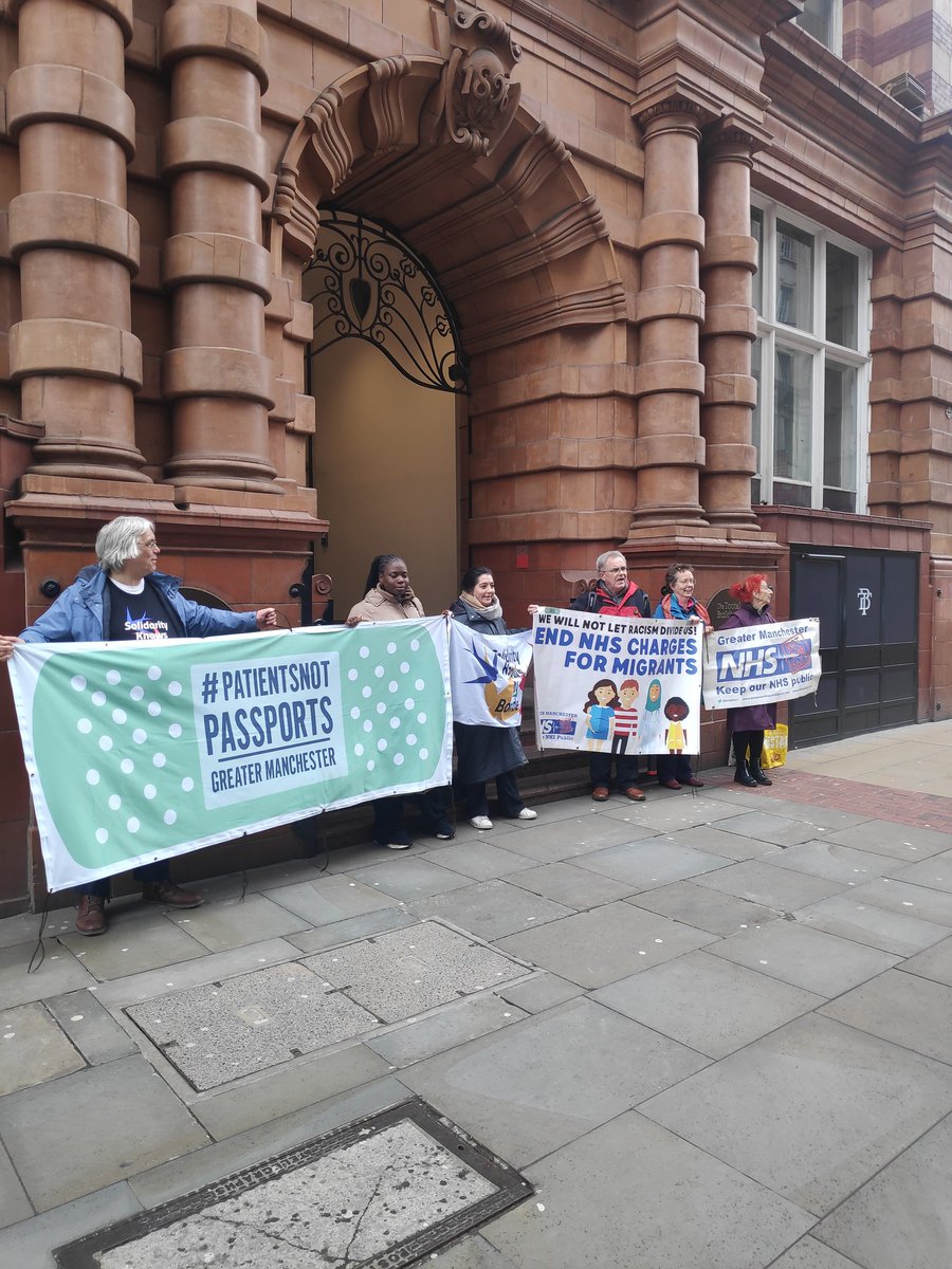 We were in central Manchester today to deliver a copy of our Open Letter to the Mayor @AndyBurnhamGM 's office calling on him to support our campaign against migrant changing in the NHS.
#PatientsNotPassports