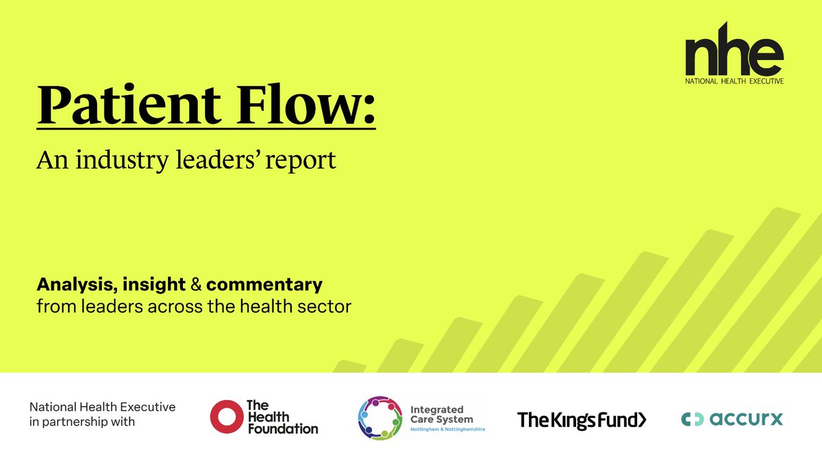 Accurx's tweet image. Patient flow challenges significantly impact the backlog of care that the NHS currently faces.
Download @nhenews' recent report on solutions for improving patient flow, including Dr. @miku_satya's take on the power of seamless communication 📄: bit.ly/3JsZTsu