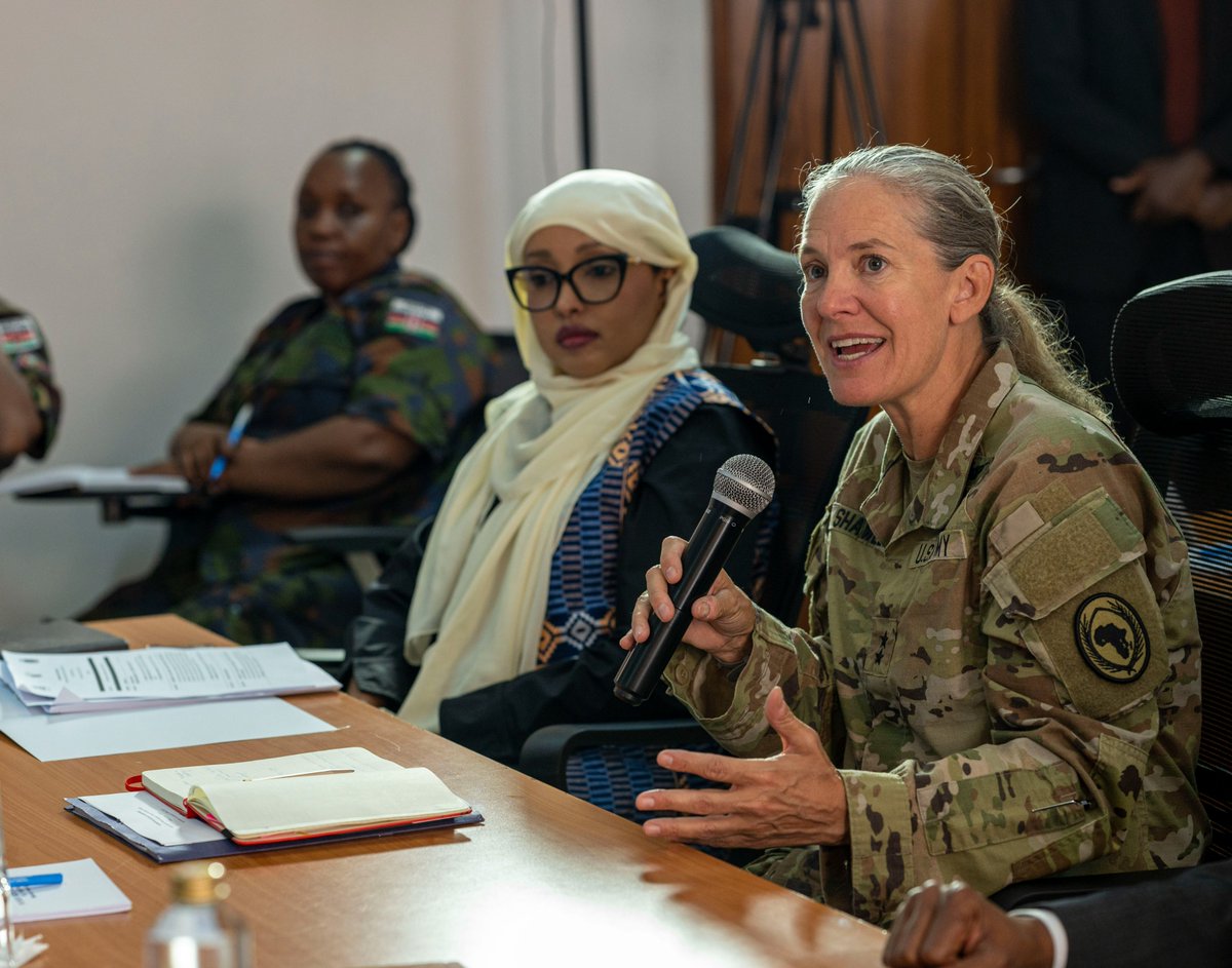 “Statistically around the globe, it’s demonstrated that when women are a party to negotiated settlements, negotiated peace, negotiated stability - that peace holds longer.” -@CJTFHOA_CG, Q&A, #WomenPeaceSecurity #WISC23