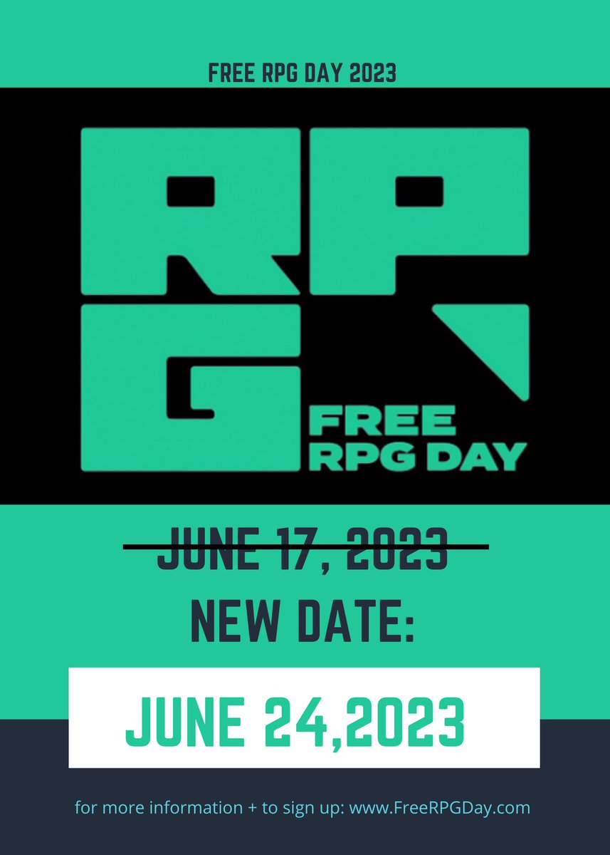 Free RPG Day 🎲 June 24, 2023 on Twitter "🚨 ICYMI FreeRPGDay is