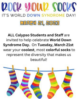 Calypso1stGrade's tweet photo. Calypso celebrates World Down Syndrome Day with crazy socks! Miss Dos Santos's class rocked it!!!
@BethlehemAreaSD https://t.co/tf9HHbYg1U