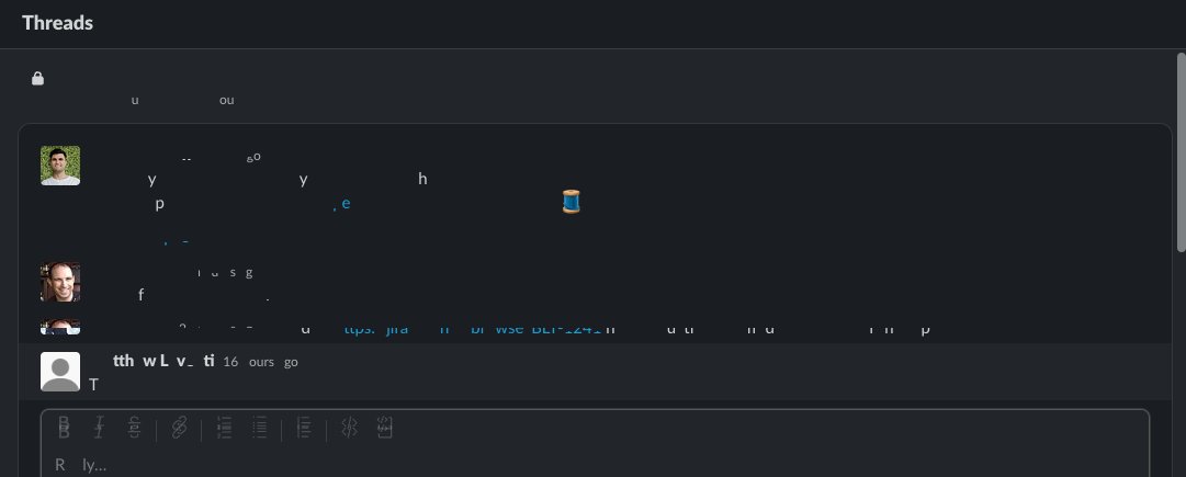 rich_unger's tweet photo. @SlackHQ not crazy about the new mac client release. https://t.co/Vyxml4qkKG
