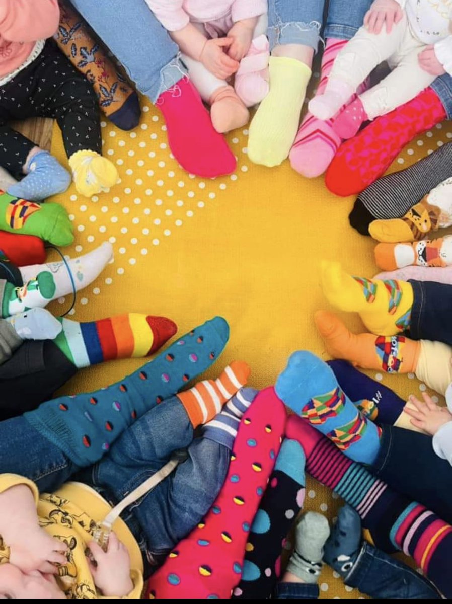 How beautiful is this? Our North Devon Neonatal families pulling out all the stops! #lotsofsocks #worlddownsyndomeday @kelly_m_snug @EarlyNCIC