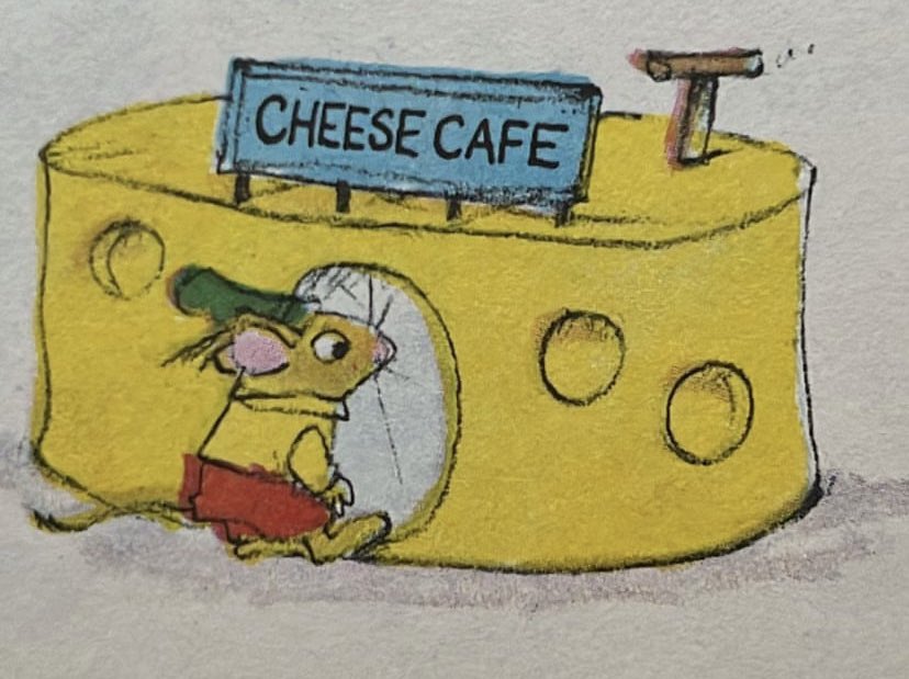 I do not want to be a journalist today I want to be a mouse going to the local cheese cafe