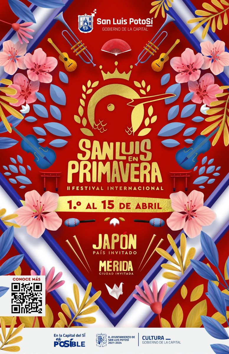 #SanLuisEnPrimavera ¡Festival internacional del 1 al 15 de abril! 🌺🌸