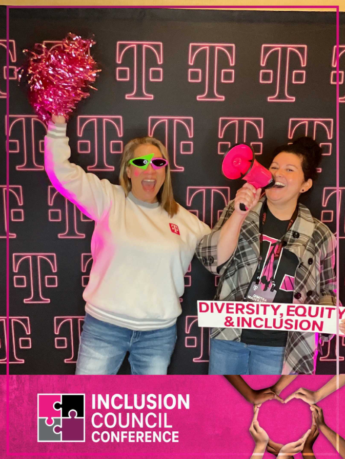 LuvlyLisa2209's tweet photo. Our ladies in the Ocho representin' at the DE&I conference! #tmobile #tmoict @eljeffe316 @frisitz76 @mandamariepaget @strotherweyde https://t.co/ieaEXTT5Ya