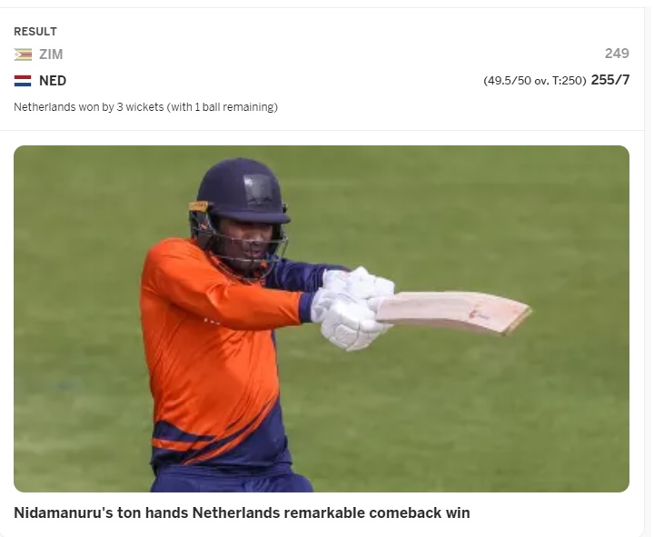 Huppekee!!

<a href="/KNCBcricket/">Cricket🏏Netherlands</a> #rodlyall