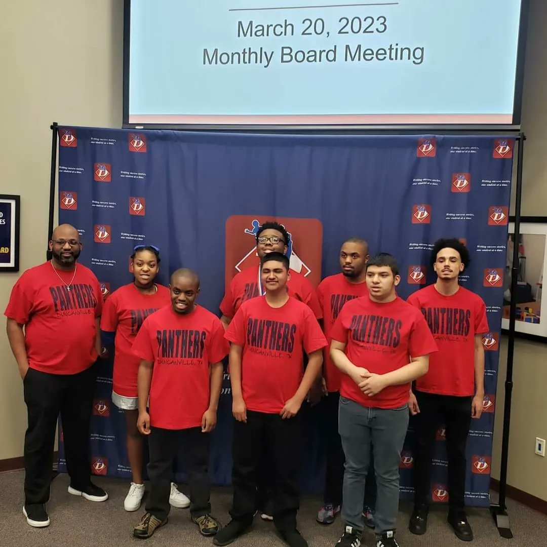DHSSparklers's tweet photo. A big congratulations to the Duncanville Sparklers and Special Olympics Basketball Team!!! 🏀 They were honored for their accomplishments last night by the Duncanville School Board.  WAY TO GO! https://t.co/H5PYslhriR