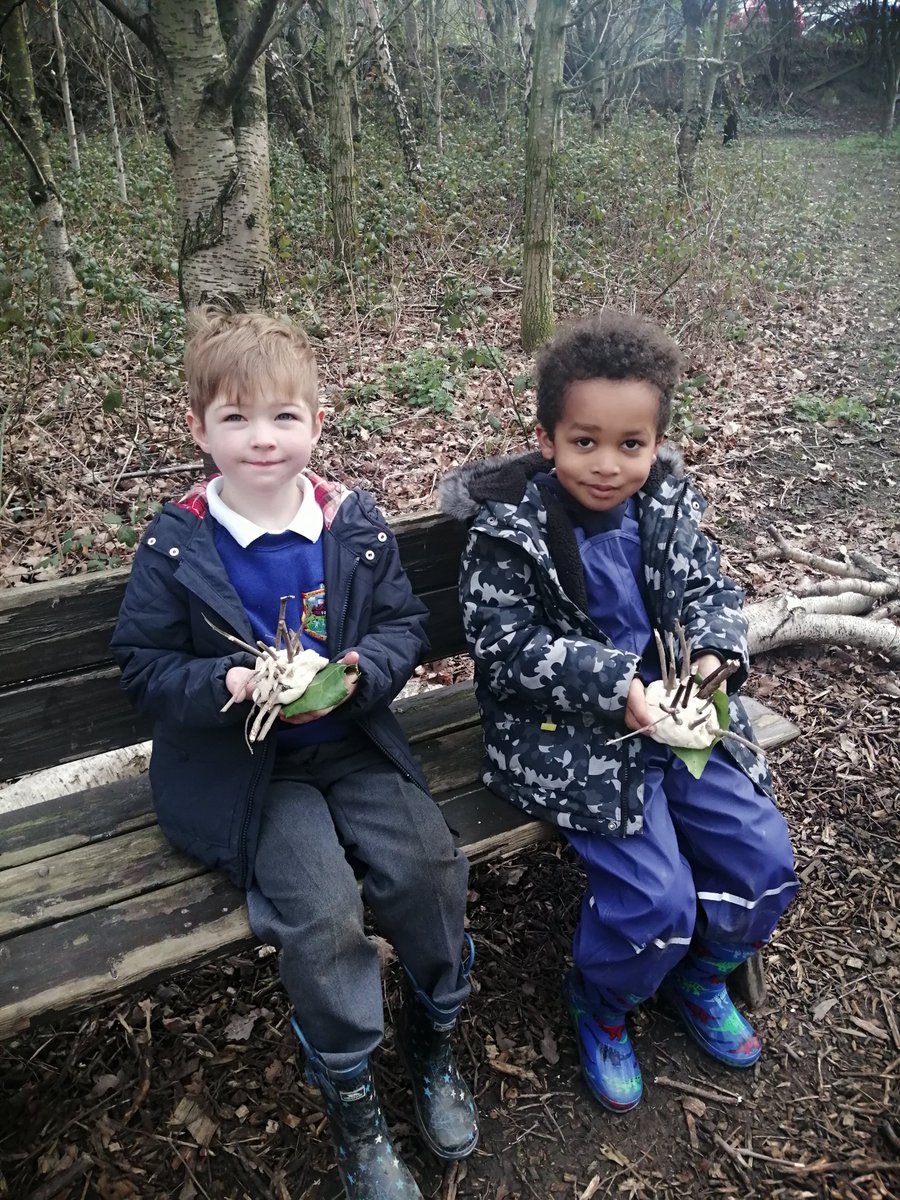 FlushdykeClass1's tweet image. We have absolutely loved our outdoor learning day! We started with making bird feeders and then finished the morning by making salt dough hedgehogs as we have learnt that hedgehogs are now coming out of hibernation! #EYFSOutdoorlearning