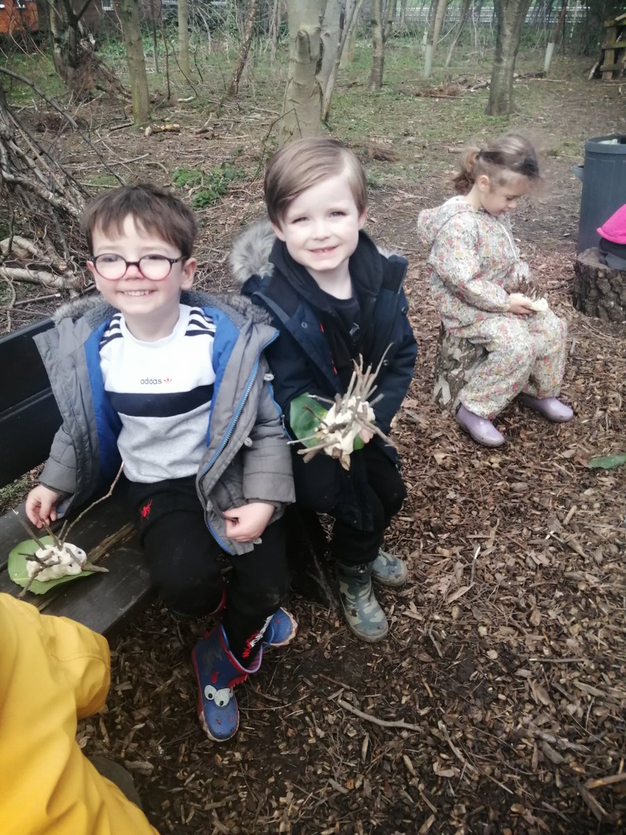 FlushdykeClass1's tweet image. We have absolutely loved our outdoor learning day! We started with making bird feeders and then finished the morning by making salt dough hedgehogs as we have learnt that hedgehogs are now coming out of hibernation! #EYFSOutdoorlearning