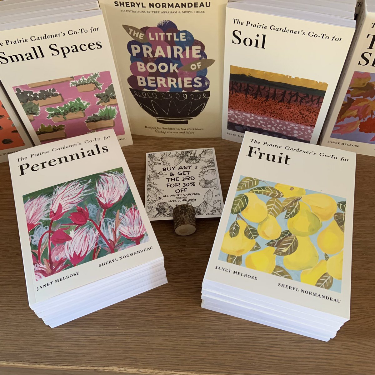 The Prairie Gardener’s Go-To for…
Perennials &amp; Fruit
Out today!

Pick both up at the store and get 30% off of any others in the series! All in-stock now!

Come back with your books and questions on April 15th and have a chance to speak with the authors and get your copies signed
