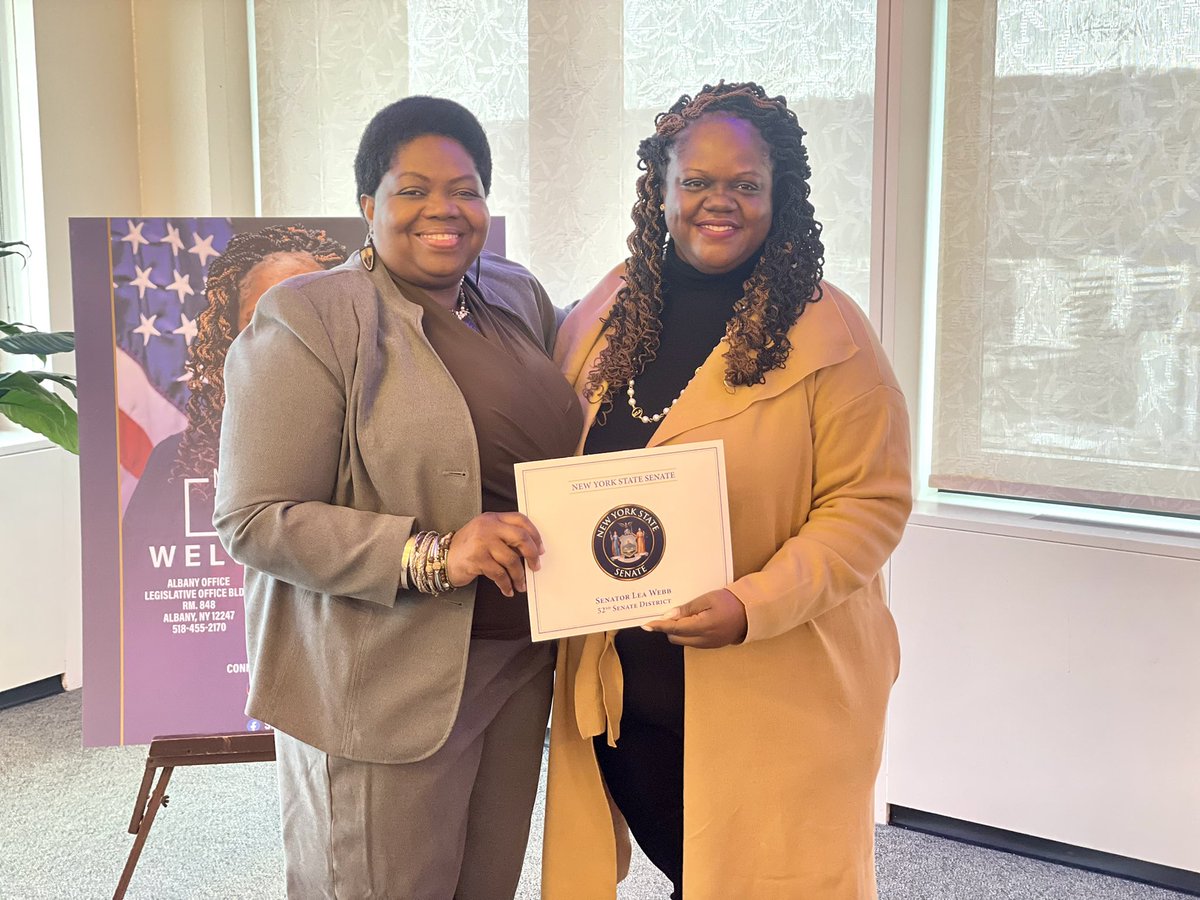 SenatorLeaWebb's tweet image. I was excited to honor Dr. Leslyn McBean-Clairborne from Ithaca at my #WomensHistoryMonth Celebration. Among many accomplishments, Dr. Leslyn McBean-Clairborne served as the Chair of the Tompkins County Legislature and is currently the Executive Director of @IthacaGIAC.