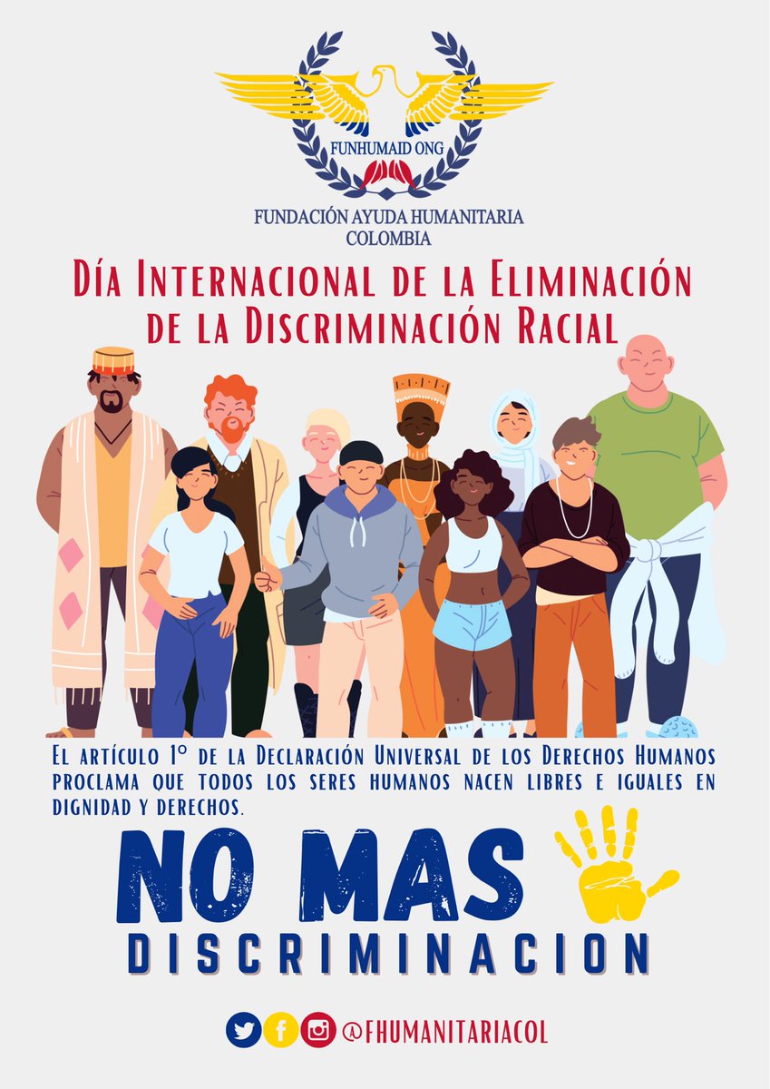 Día Internacional de la Eliminación de la Discriminación Racial, que se celebra el 21 de marzo todos los años, pidiendo a los países y a la comunidad internacional que redoblen los esfuerzos para eliminar todas las formas de discriminación racial.
