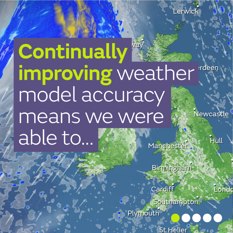 metoffice's tweet photo. We continually improve the accuracy of our weather models and forecasts to give people the information they need to stay safe.
We can help you make the most out of the weather 365 days a year β download our app today for accurate local forecasts.
#WhenAccuracyMatters